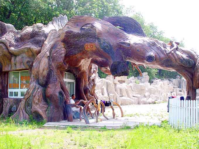 仿真树大门制作方法详细介绍—北京淡水河谷园林