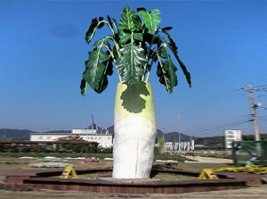 在鄂尔多斯制作的水泥雕塑仿真大萝卜效果高度仿真