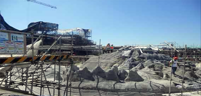 北京淡水河谷把建筑垃圾变成塑石假山的制作方法