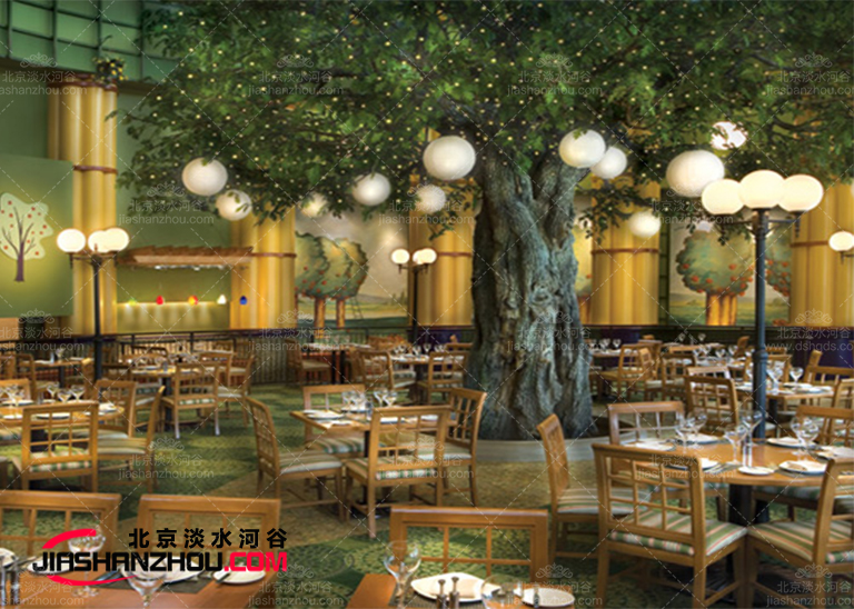 城市景观中运用广泛的仿真树橡树-的优雅与浪漫