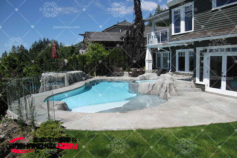 双月湾檀悦豪生度假酒店塑石假山在线真实自然f景