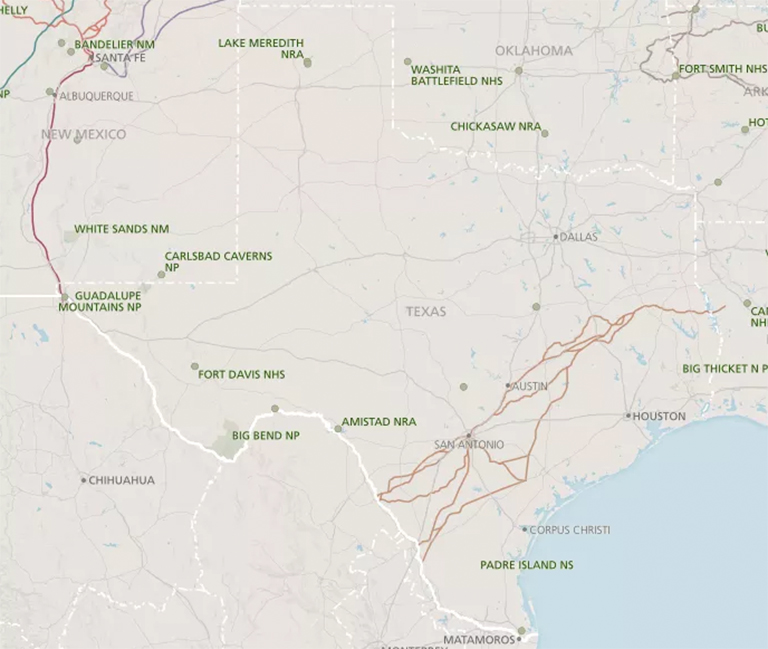 德克萨斯州的国家公园-历史 温泉 柏树沼泽（上）