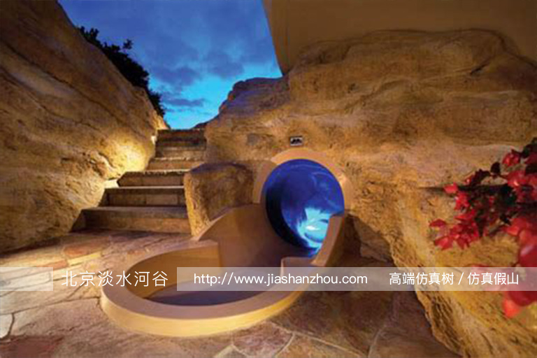 人工塑石假山图片没有美只有美