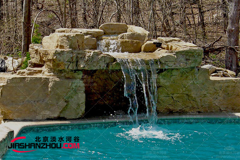 九华山龙泉会馆玻璃钢假山预制、仿真假山安装