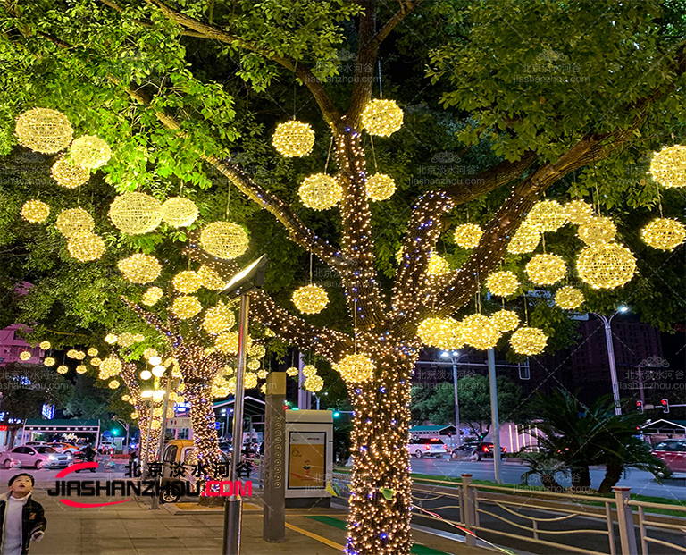 室内室外耀眼的f 景线发光仿真树