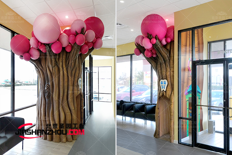 西安仿真树制作的美华丽室内景观永不过时!