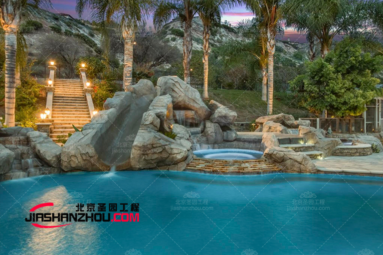 人工tcp塑石假山在漳州城市园林露台中的应用