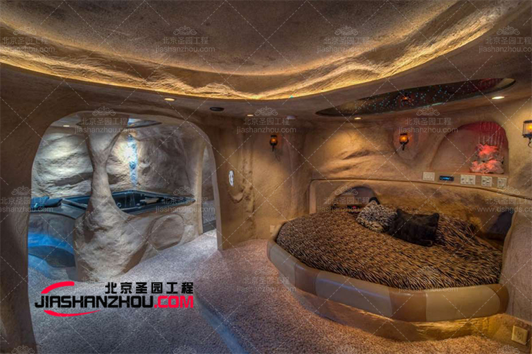 品仿真山洞别墅浴室制作使沐浴成为一种奢侈