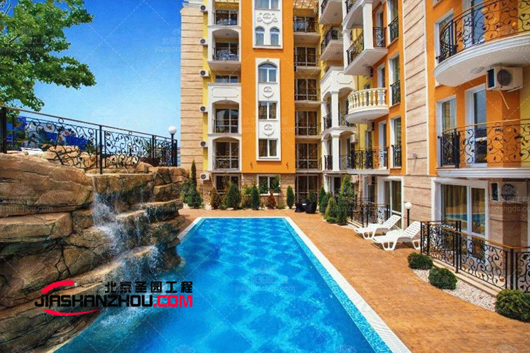 厂家美几款别墅庭院塑石假山水池设计图片