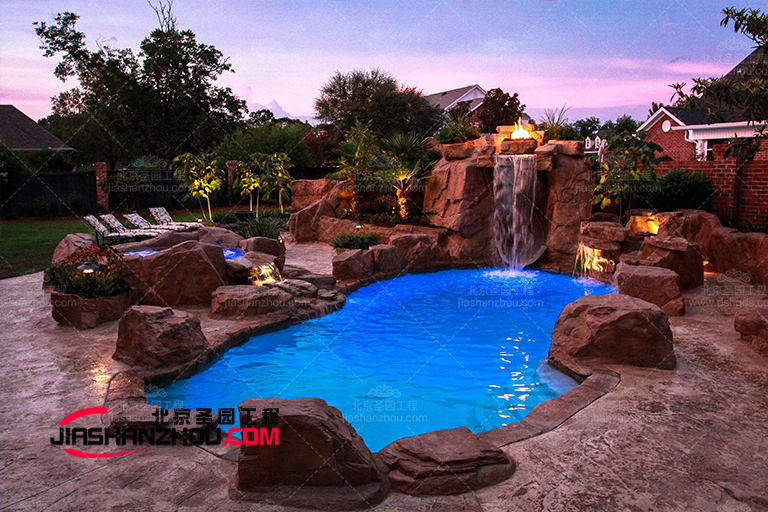 洛阳王城公园美塑石假山景观欣赏