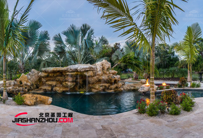 参与苏州常熟市琴湖壹号小区塑石假山水池景观制作工程