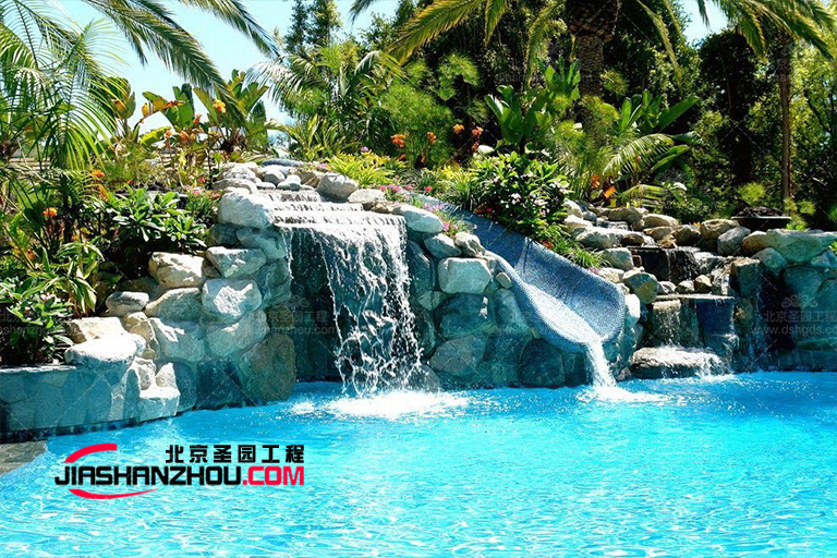 北京厂家新豪华塑石假山水池设计案例图欣赏