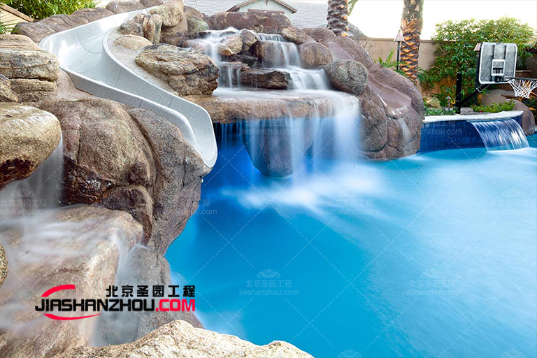 圣园多种类型的塑石假山景观水池瀑布设计制作