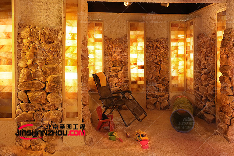 仿真盐洞酒店创造了特的外观和饰面之间的大胆对比