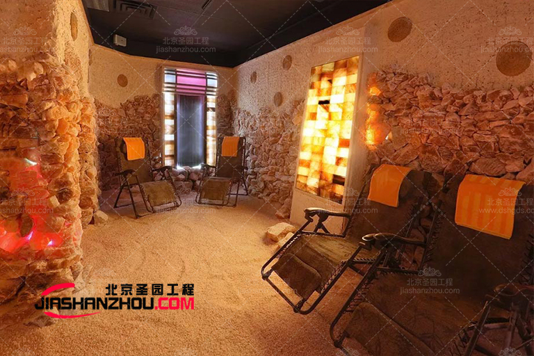 汗蒸房洞穴式盐疗房巧妙运用了微妙的设计元素 前卫而优雅