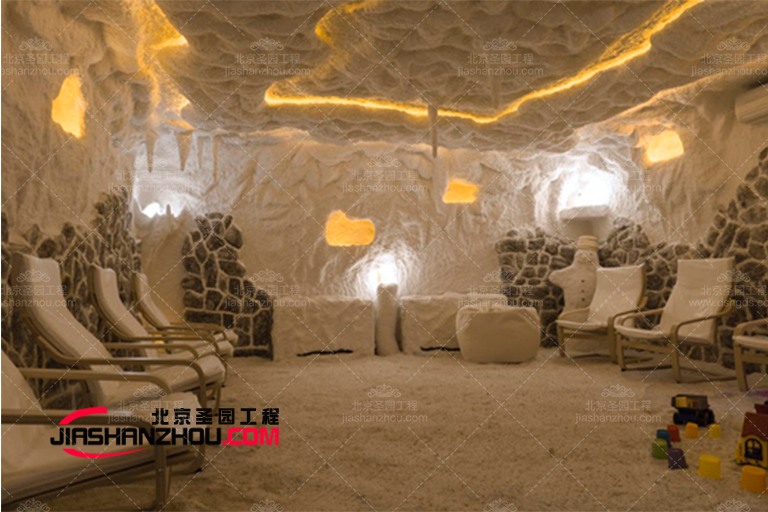 厂家出品的儿童主题仿真盐洞汗蒸房有着温馨舒适的氛围