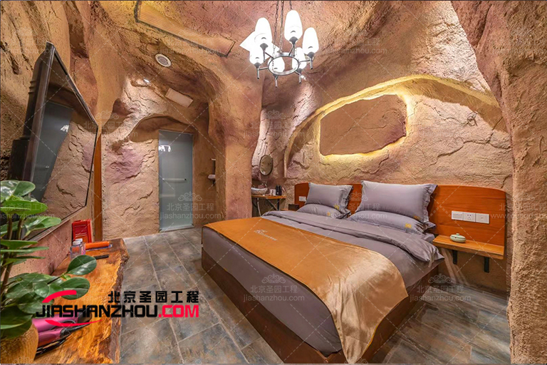 杭州仿真别墅盐疗洞穴豪宅 最引人注目的现代复古风装饰