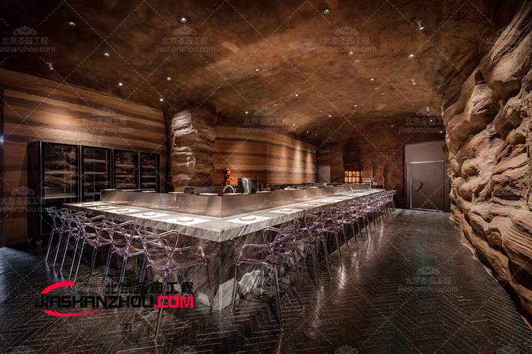 多个北京厂家在全国各地制作的关于仿古岩洞茶餐厅的设计方案