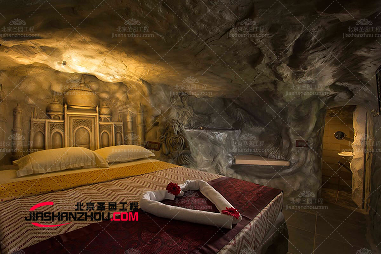 北京圣园分享我们在仿古岩洞主题酒店中添加洞穴浴室的指南