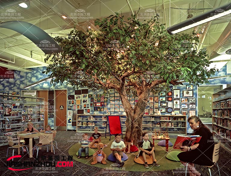 仿真树营造出自然环境感，绘画出超级美的f 景画