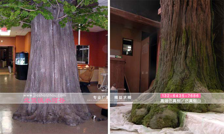 仿真树使用的材料简易、造价低廉