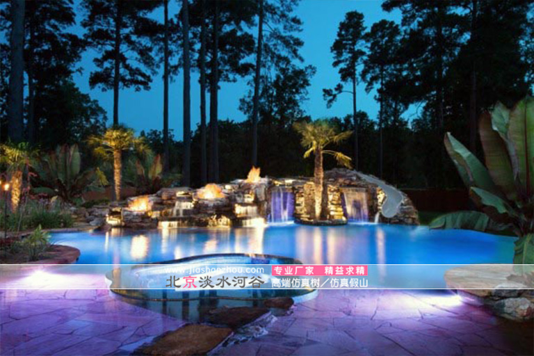 这样的水泥塑石假山制作多用于庭院 你见过吗