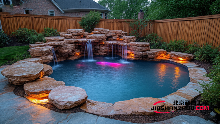 成都水泥假山别样美 让人感受夏日特有的诗意与生命张力