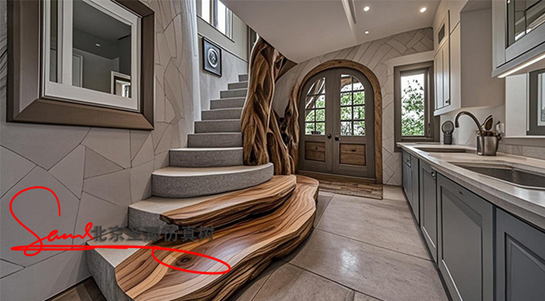 北京水泥仿木楼梯的市场前景 室内仿木楼梯行业发展现状