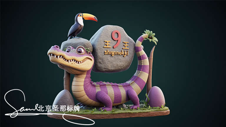 九寨沟水泥仿木标识牌 园林景区装饰的绿色新宠