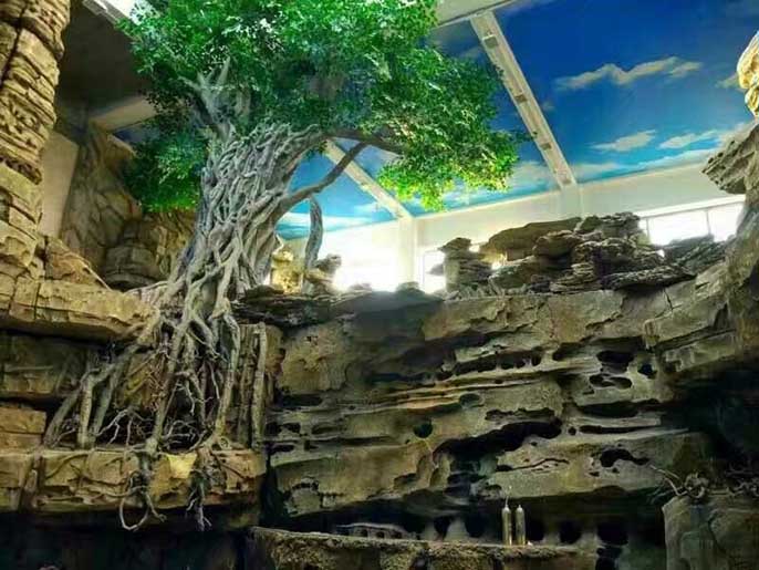 室内塑石假山.jpg 室内塑石假山