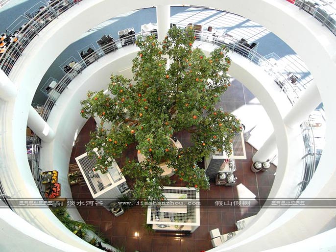 仿真树叶室内装饰效果