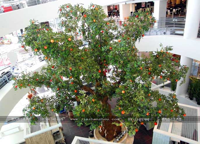 仿真树叶室内装饰效果