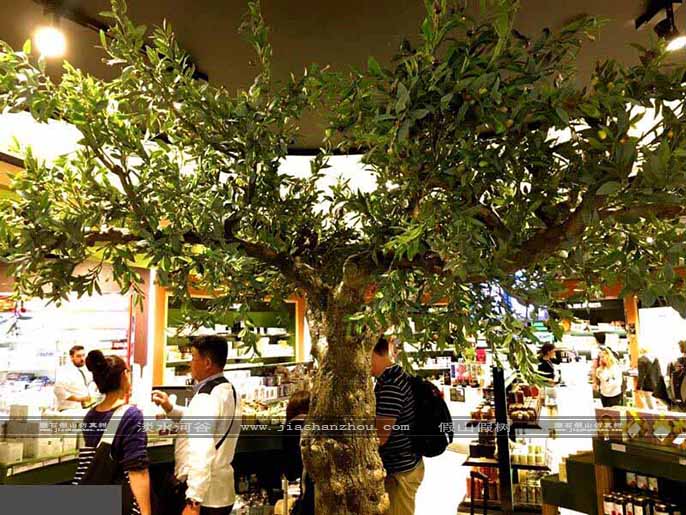 仿真树叶室内装饰效果