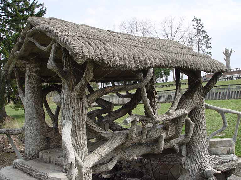 水泥仿木凉亭.jpg 水泥仿木凉亭