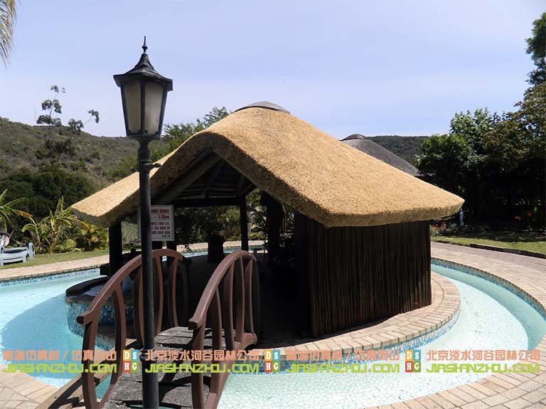 水泥仿真稻草屋顶