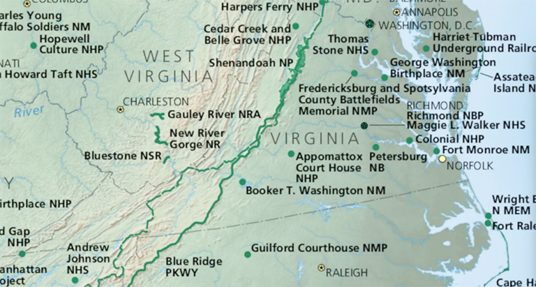 弗吉尼亚国家公园的国家公园服务地图.jpg 弗吉尼亚国家公园的国家公园服务地图