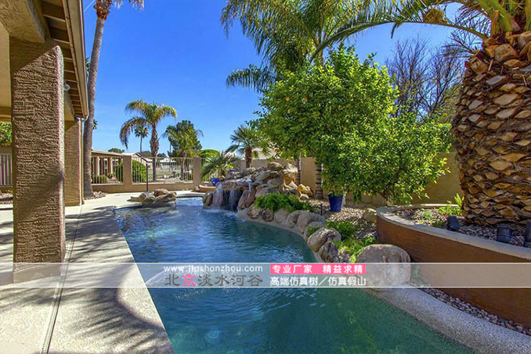 假山鱼池庭院制作.jpg 假山鱼池庭院制作