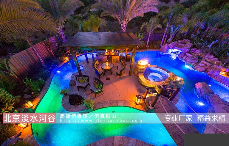 鱼池假山图片.jpg 鱼池假山图片