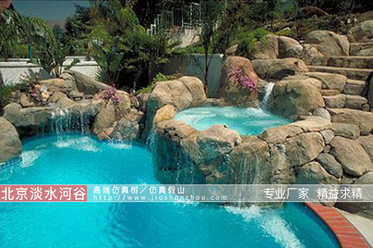 水池假山景观鱼池.jpg 水池假山景观鱼池