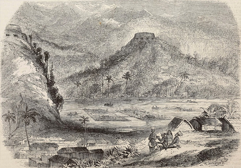 墨西哥Chinampa或浮动花园(1860年插图).jpg 墨西哥Chinampa或浮动花园(1860年插图)