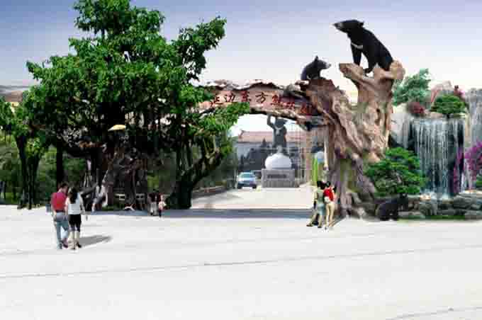 仿真树大门.jpg 仿真树大门