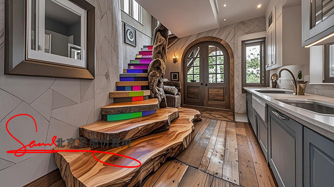 水泥仿木台阶.jpeg 水泥仿木台阶