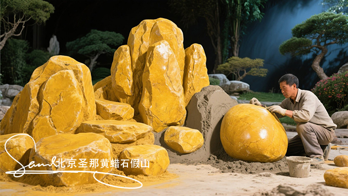 黄蜡石假山.jpeg 黄蜡石假山