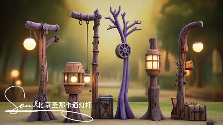 卡通灯杆.jpg 卡通灯杆