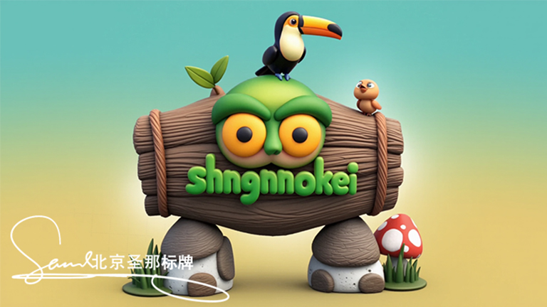 水泥仿木标识牌