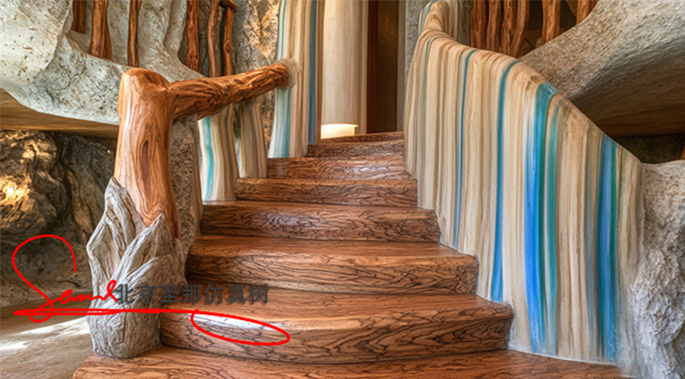 水泥仿木楼梯.jpg 水泥仿木楼梯g