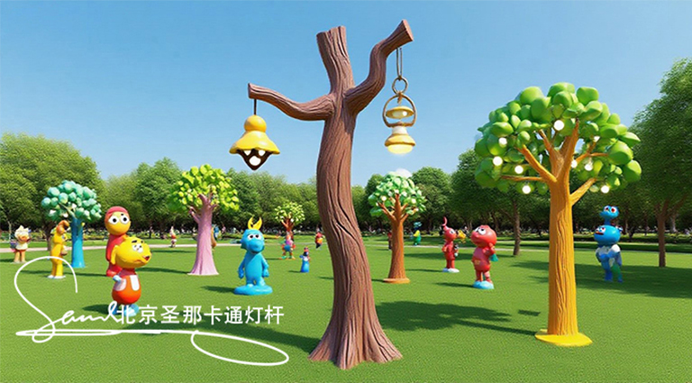 水泥仿木灯杆.jpg 水泥仿木灯杆