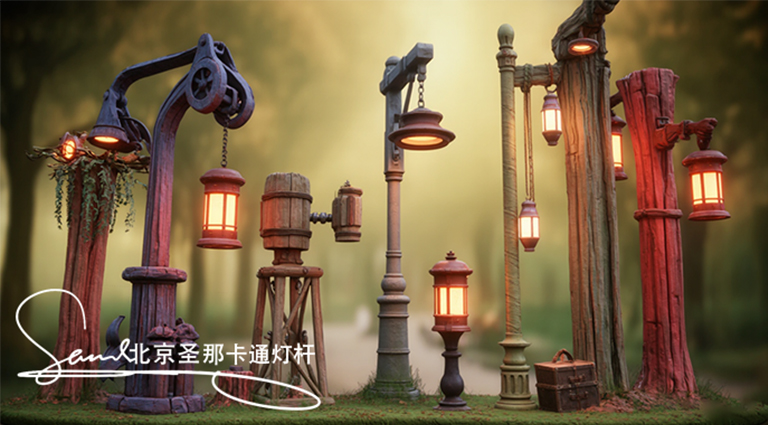 水泥仿木灯杆.jpg 水泥仿木灯杆