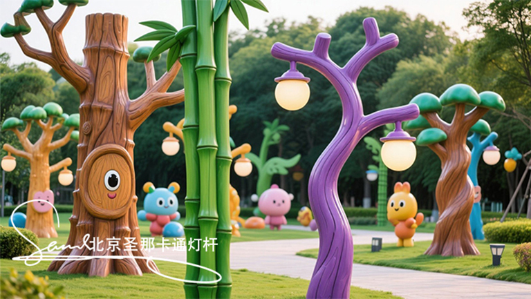 水泥仿木灯杆.jpg 水泥仿木灯杆