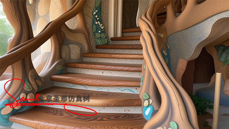 水泥仿木楼梯.jpg 水泥仿木楼梯